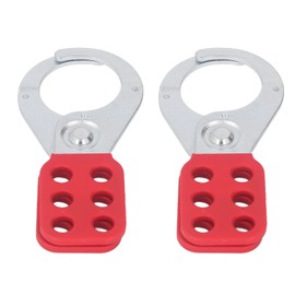 2PCS Lockout Tagout Hasp 1.5 Inch Industrial 6 Hole Galvanized Steel 10.5mm Diameter Hole Lockout Hasp