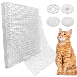 Ley's 18 Pack Cat Deterrent Mat, 16x13 Inch Indoor & Outdoor Anti Cat Mat with Spikes, Scat Mat for Effective Pet Repellent, Max Combination Length - 23 ft