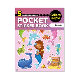 Pick2Drop Kids Sticker Sheets Sticker Pad Kids Children Activity Packs Arts & Crafts Projects Gift of Festival Reward Birthday Party Favor (Mermaids)