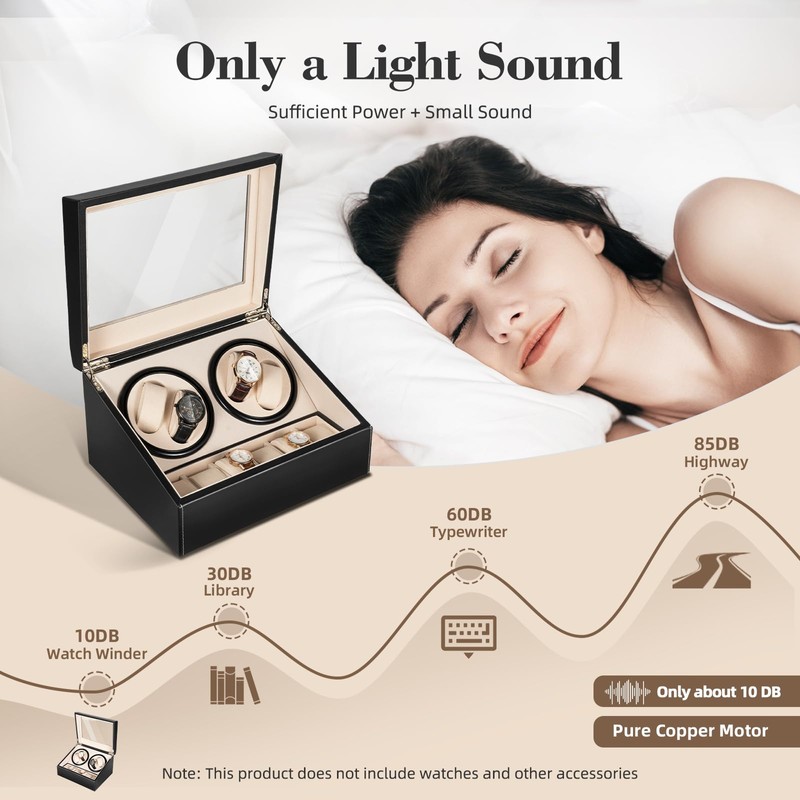 Jiabailie Watch Winder for Automatic Watches with 6 Watches Storages,4