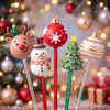 100 Pcs Plastic Swizzle Sticks Ball Head Stir Stick, Red,Green,Gold