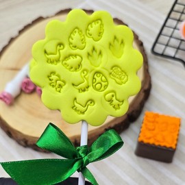 Lefaust Dinosaur Stamps for Cookies, Pastries, Clay, and Ceramics – Dino Embossing Candy Stamp, Also Used as Cookie and Brazilian Brigadeiro Stamps by Bluestar, 9-Piece Stamp Set