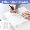 6Pack Ruler 30cm Folding, Clear Foldable Ruler, Geometric Measuring Tool