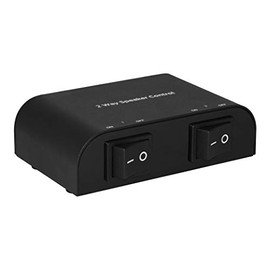 Xtrempro 61049 2 or 4 Way Speaker Switch, 1 in 2 Out or 1 in 4 Out Way Pair Stereo Speaker Selector W/Screw Type Connections Metal Non-Slip Box - Black (1 x 2 Way)