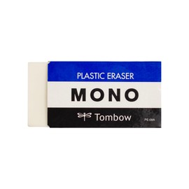 TOMBOW 57332 Mono Eraser, White, Jumbo, 1 Pack. Cleanly Removes Marks Without Damaging Paper