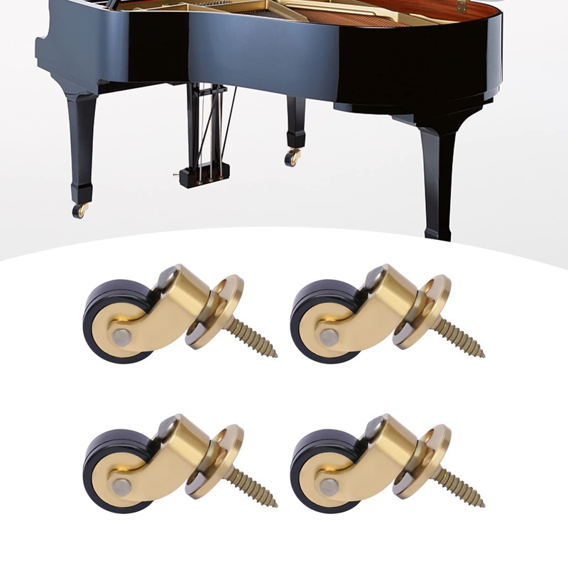 4 Pack Brass Swivel Caster Wheels-Loading 265lbs, 360 Degrees Universal