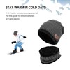 HIDARLING Warm Knitted Hat and Circle Scarf Skiing Hat with