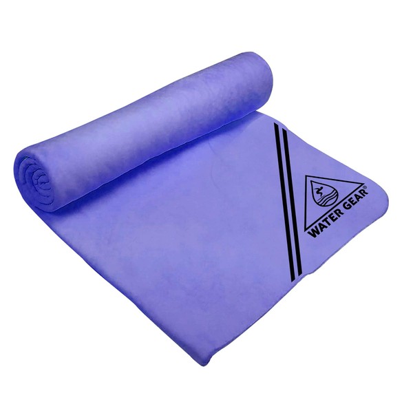 Water Gear Chamois Towel - Fast Absorbing and Great for Drying - Use After a Workout and Diving - for Men and Women - Multi-Use - Purple
