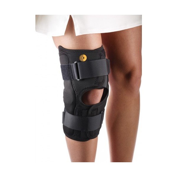 Corflex CoolTex Anterior Closure Wrap Around Hinged Knee Brace-M - Open Popliteal