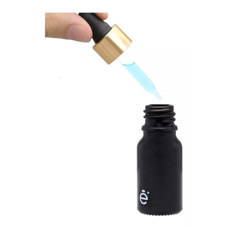 Envaline Frasco Gotero 10 Ml Coated Pipeta Premium Bulbo Negro