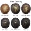 RESHE Mens Toupee Human Hair System Replacement for Men Hairpieces