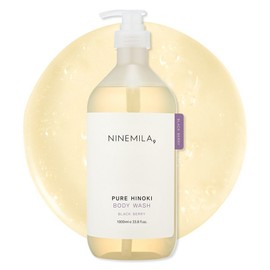 Nine Mila Pure Hinoki Body Wash Blackberry Fragrance, 1L, 1 ea / 나인밀라 퓨어 히노끼 바디워시 블랙베리향, 1L, 1개
