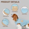 KYEESE Waffle Dog Shirt, Blue, L-Chest(18), Soft Stretchy, Lightweight, Breathable,