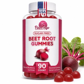 Flamingo Supplements Gomitas De Raíz De Remolacha De Óxido Nítrico Sin Azúcar (1500 Mg) - Masticables De Raíz De Remolacha Para El Rendimiento Atlético, Potenciador De Óxido Nítrico, Energía