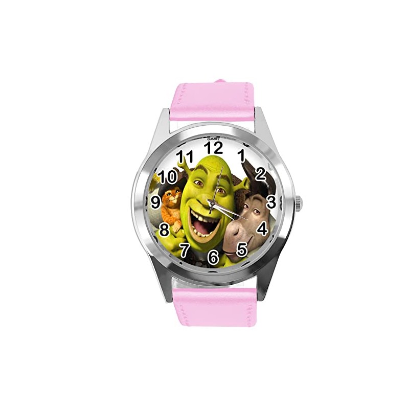 TAPORT Baby Pink Leather Round Watch for ogre Fans