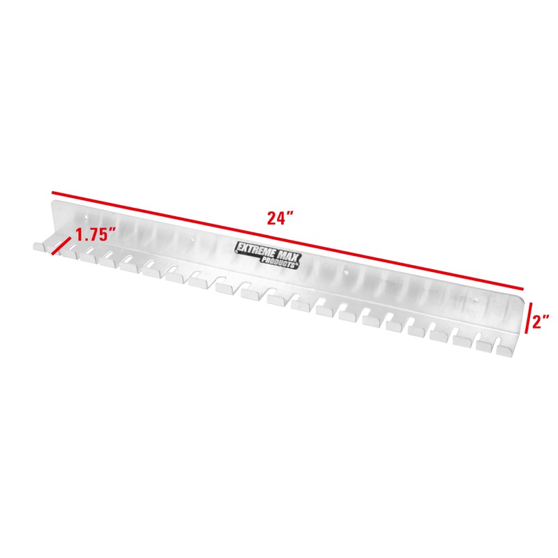 Extreme Max 5001.6684 Wall-Mount Aluminum Wrench Tool Rack for Race