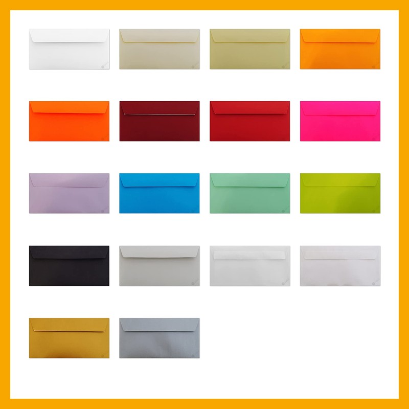 25 Envelopes Mourning Envelopes DIN Long 11 x 22 cm