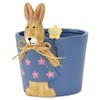 Current Blue Planter with Bunny - Spring, Easter Décor, Ceramic,