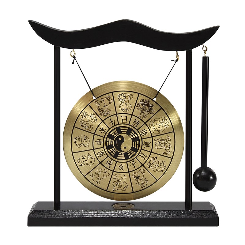 Mini Desktop Gong Table Wind Chime Percussion Instruments with Mallet
