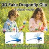 12 Pack Realistic 3D Dragonfly Clips, Fake Dragonflies for Garden