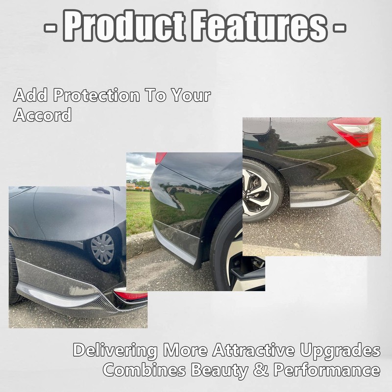 KUAFU Rear Bumper Lip Underbody Spoiler Splitter Compatible with 2016-2017