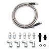 Priprilod 70" 6AN SS Braided Transmission Cooler Hose Lines Compatible