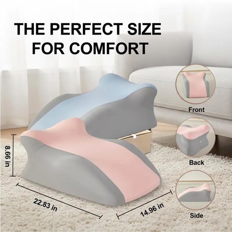SmileQueen Memory Foam Wedge Pillow for Reading, Legs, Back Support