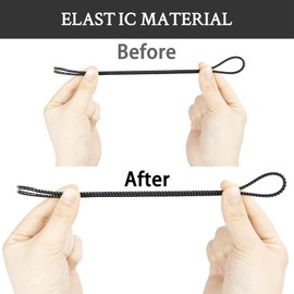 Endoto 2 Pairs of Shoelaces for Hey Dude Shoes, Replacement Elastic No Tie Shoe Laces Rubber Stretchy Shoelaces Laces for Men Women, Black and white combo