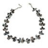 Avalaya Slate Black Shell Nugget & Black Ceramic Bead Necklace