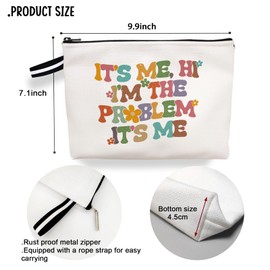jepuyaya It's Me Hi I'm The Problem It's Me Cosmetic Bag for Women Music Makeup Bag Fans Gift, Singer Makeup Bag Music Lover Merch, Travel Makeup Bag6JM239