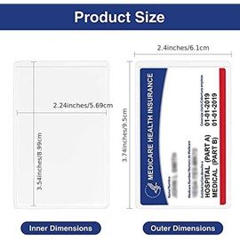 Medicare Card Protector Sleeve, 10pcs/pack Durable Medicare Card Protector, Business Card Holder for Home Office