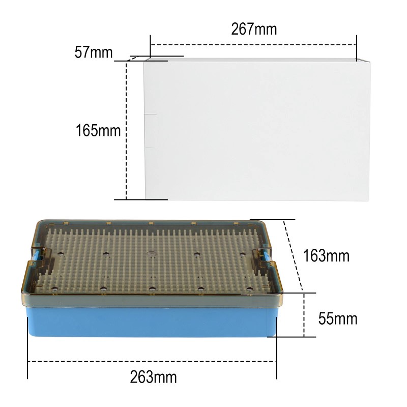 Double-layer Large Autoclavable Sterilization Case Tray Disinfection Box USSTOCK
