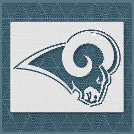 Unbranded Rams Stencil – Reusable & Durable – 10 Mil High Quality Mylar - 5x4 sheet