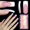NOVO OVO Medium Slightly Curved White French Tip Nail Tips
