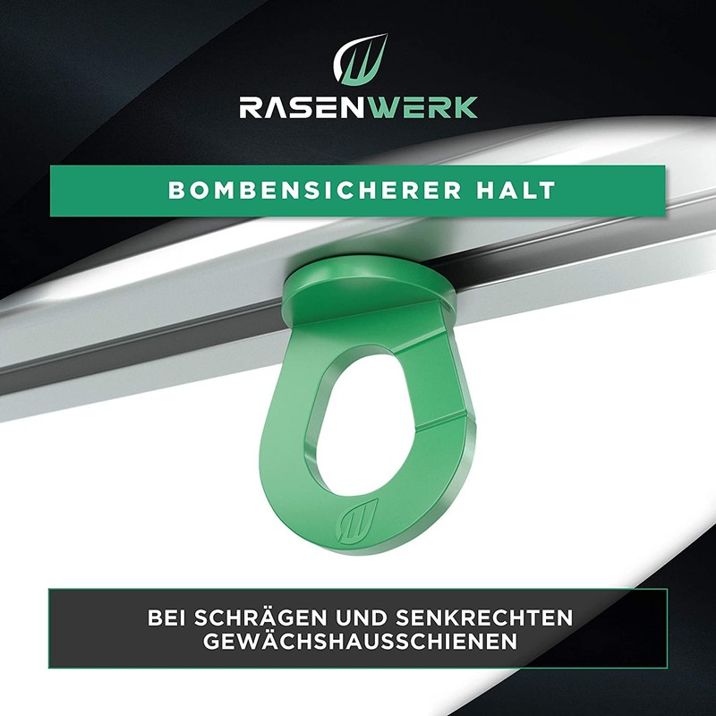 RASENWERK® - 25 Innovative Greenhouse Clips with Notch - Sturdy