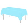 Laroder 4 Pack Light Blue Tablecloth Blue Plastic Tablecloth for