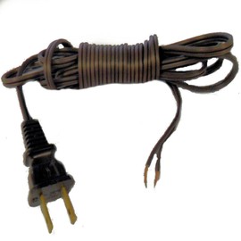 Antique Brass NITE-LITE KIT: 15' Brown Cord, Candelabra Clip, 3 Terminal Socket