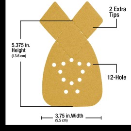 Dura-Gold Premium Mouse Detail Sander Sandpaper Sanding Sheets - 80 Grit (Box of 24) - 12 Hole Pattern Hook & Loop Triangle Shaped Mouse Discs - Fits Black and Decker, Woodworking Wood Crafting, Auto