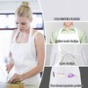 EOGRFW Cooking Apron, White Aprons with 2 Pockets, Adjustable Apron,
