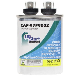 10 MFD 370 Volt Oval Run Capacitor Replacement for Rheem/Ruud 43-25134-04 - CAP-97F9002, UpStart Components Brand