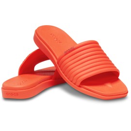 Crocs Women's Miami Slide Sandal, Lava, 6