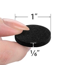 Felt Furniture Pads X-Protector - 48 PCS 1" - Premium Felt Pads Floor Protectors - Furniture Feet Wood Floors Protectors - Prevent Scratches, Annoying Noise & Protect Your Hard Surfaces! (Black)