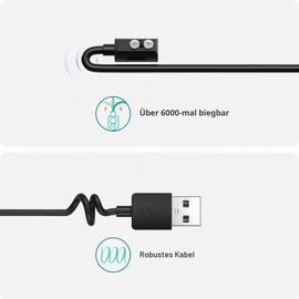 TUSITA Magnetic Charger Charging Cable Compatible with LEDLENSER P&H Models - 1.2 m / 4 ft.