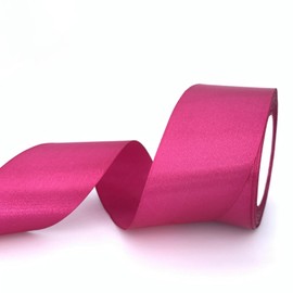 50mm Wide Hot Pink Ribbon for Gift Wrapping, 22M Rose Pink Satin Ribbons for Crafting, Wedding & Car Decoration