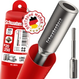 SCHWABENBACH® SDS MAX Ground Nail Driver - Heavy Duty Tool for Inserting Deep Soils, 250 x Diameter 32 mm, Inner Diameter 20 mm, Perfect for Ground Spikes and Secure Ground Anchors