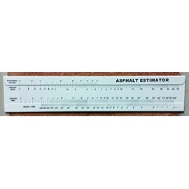 Asphalt Sliderule Calculator Estimator