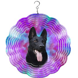 Black German Sheperd Wind Spinner | Windspinner | Dog Lover