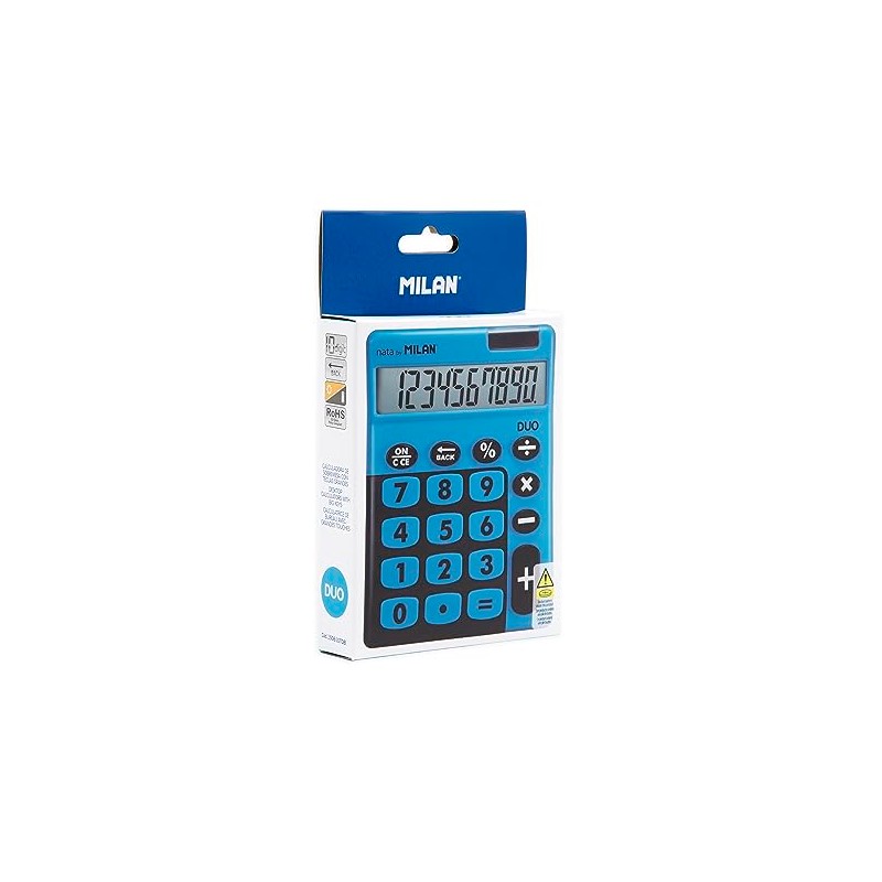 MILAN® Desktop Calculator Box with 10 Digits Duo Blue