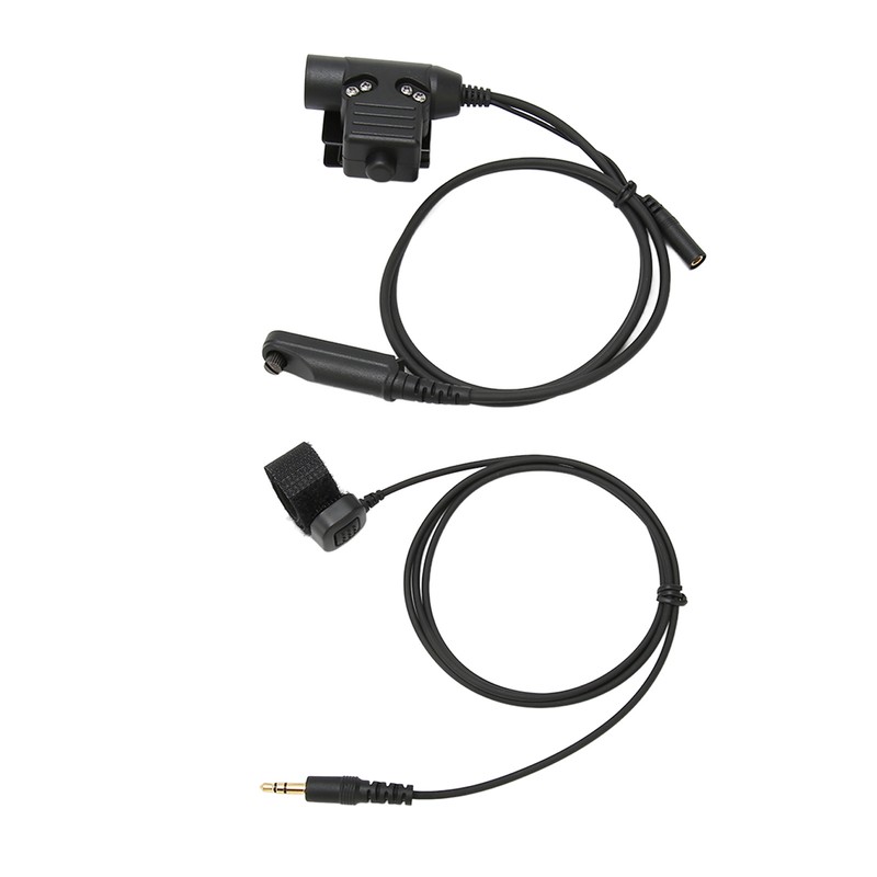 Throat Mic Headset 7.1mm Plug with PTT Adapter Push to