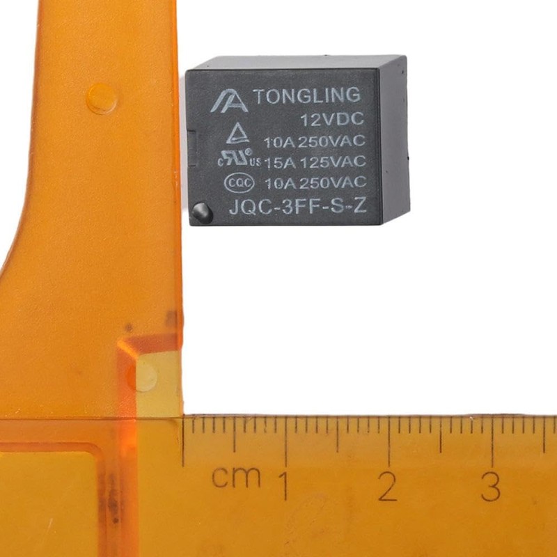AllGIFT 5pcs JQC-3FF-S-Z DC 12V Electromagnetic Power Relay, PCB Mount,